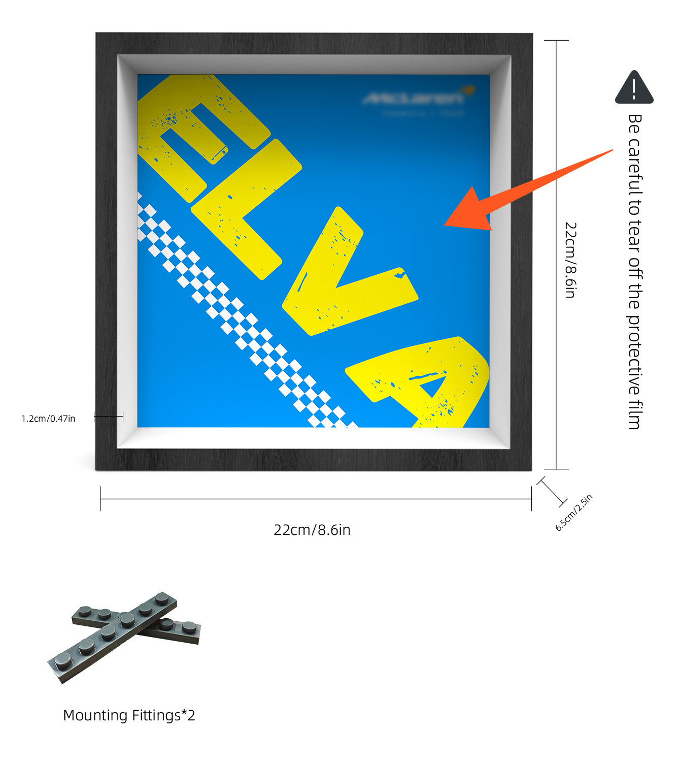 Premium Wall Display Frame Compatible with LEGO® Speed Champions 76902