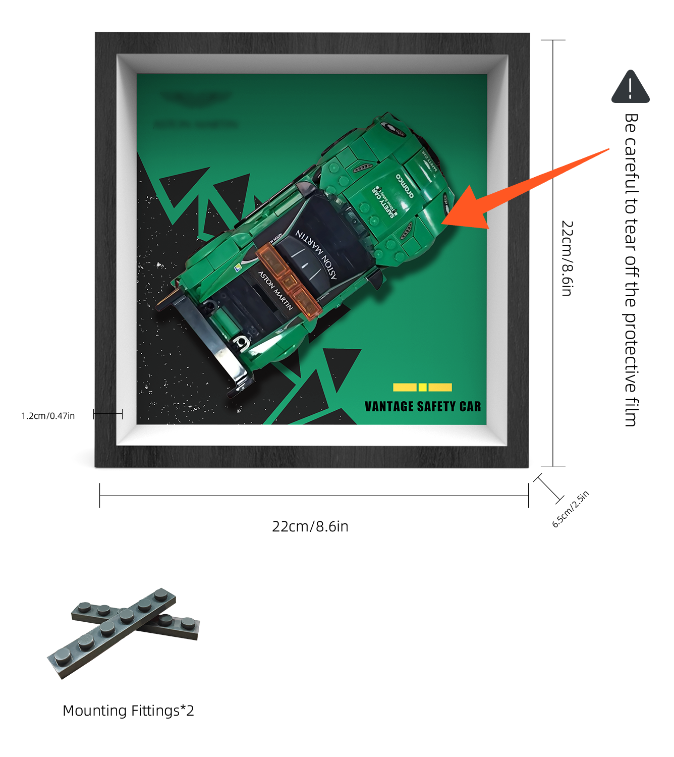 Premium Wall Display Frame Compatible with LEGO® Speed Champions 76925