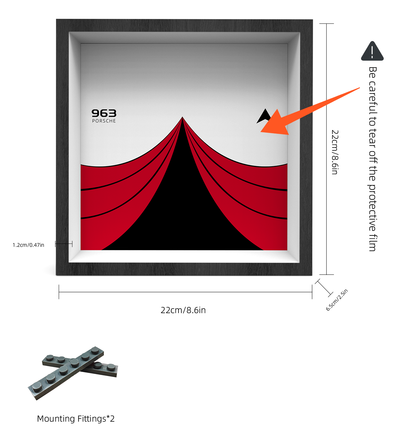 Premium Wall Display Frame Compatible with LEGO® Speed Champions 76916