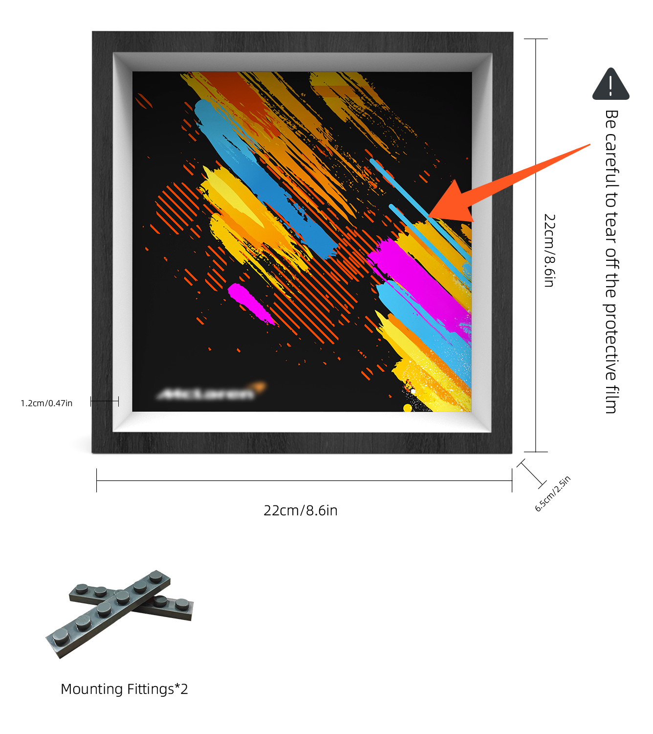 Premium Wall Display Frame Compatible with LEGO® Speed Champions 76918