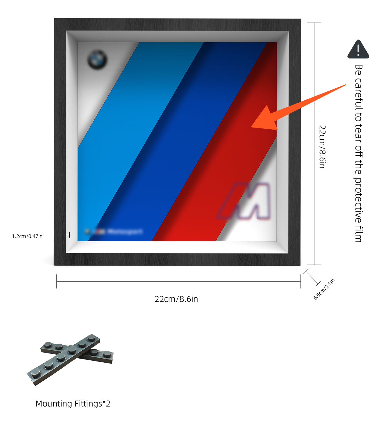 Premium Wall Display Frame Compatible with LEGO® Speed Champions 76922