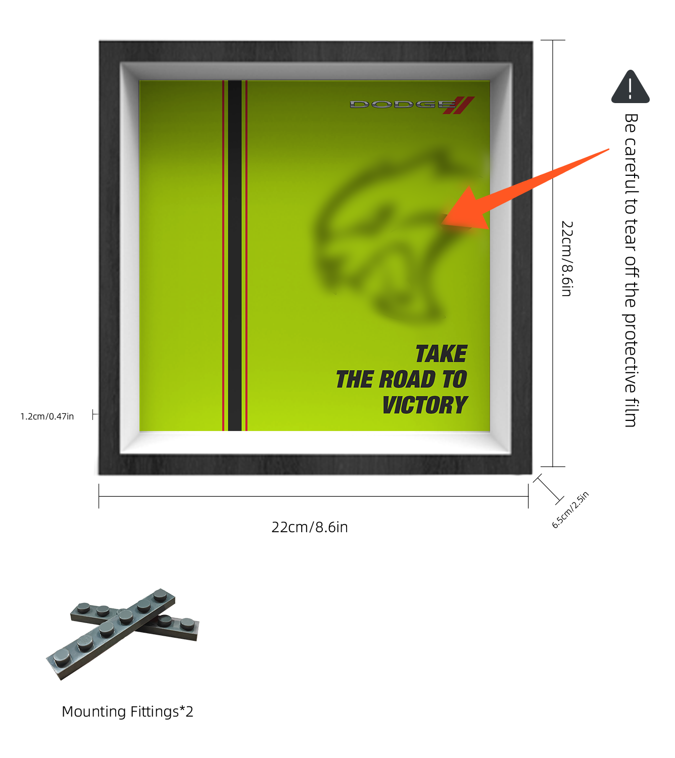 Premium Wall Display Frame Compatible with LEGO® Speed Champions 77237