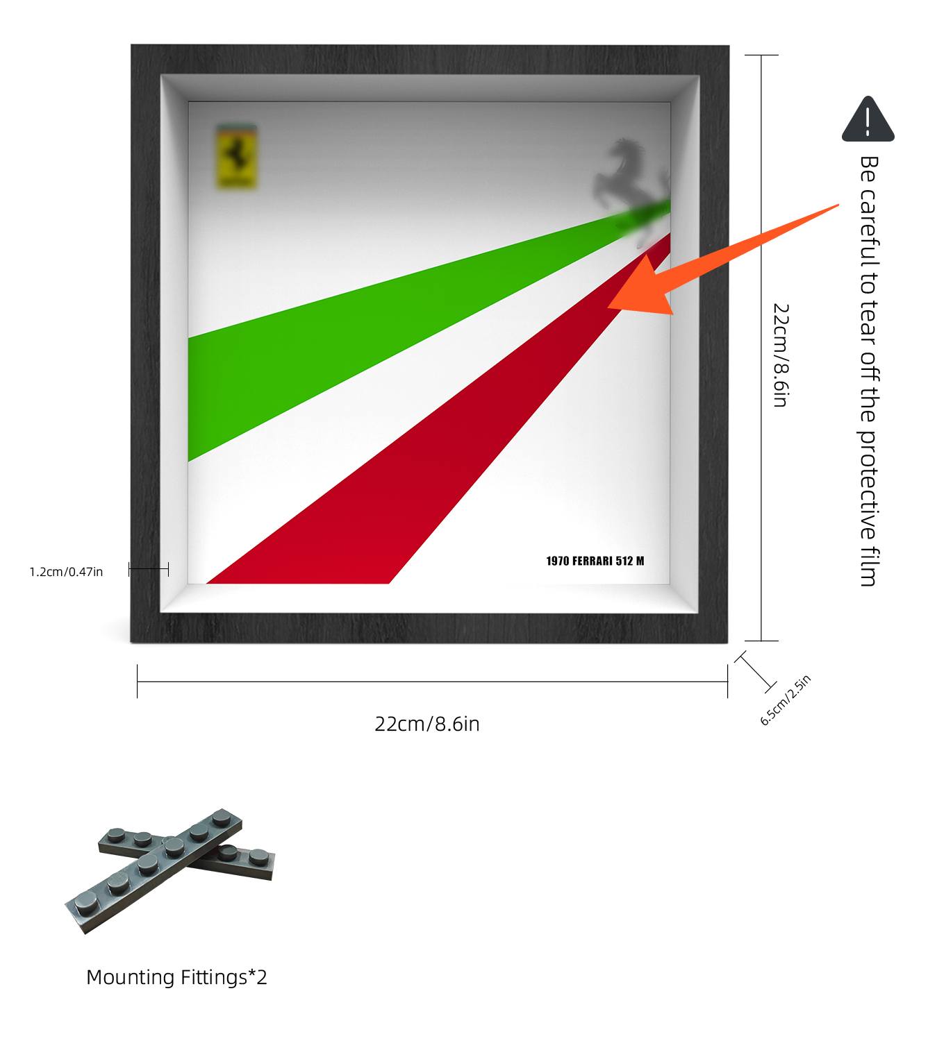 Premium Wall Display Frame Compatible with LEGO® Speed Champions 76906