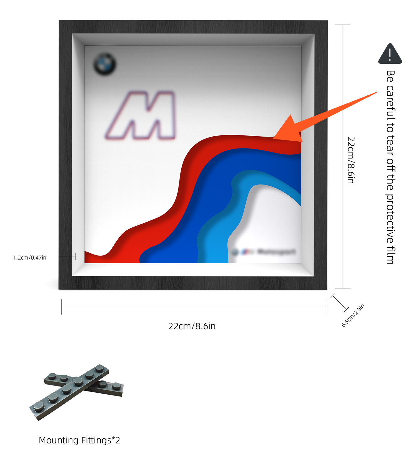 Premium Wall Display Frame Compatible with LEGO® Speed Champions 76922