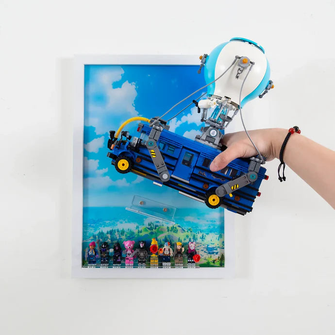 Premium Wall Display Frame for LEGO® 77073 Fortnite Battle Bus