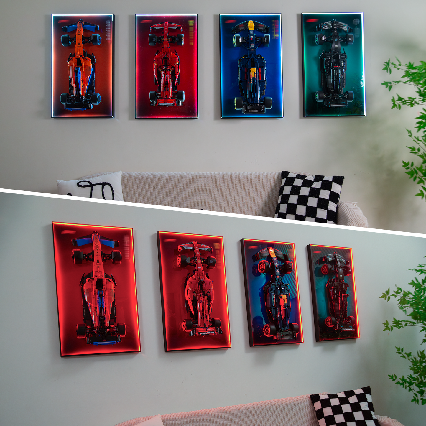 Premium Wall Display Frame Compatible with LEGO® Technic™ Ferrari SF-24 F1 Car 42207