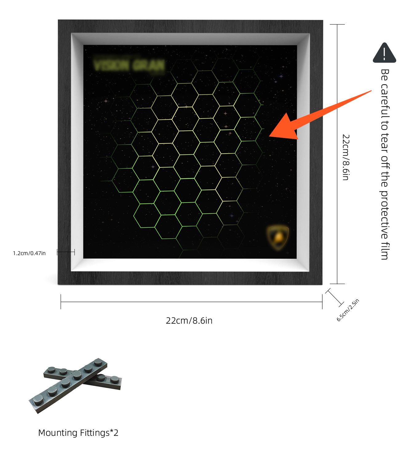 Premium Wall Display Frame Compatible with LEGO® Speed Champions 76923