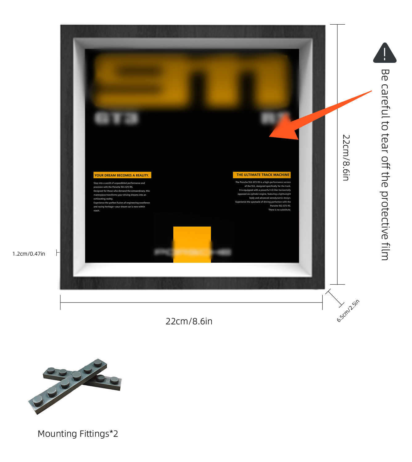 Premium Wall Display Frame Compatible with LEGO® Speed Champions 77239