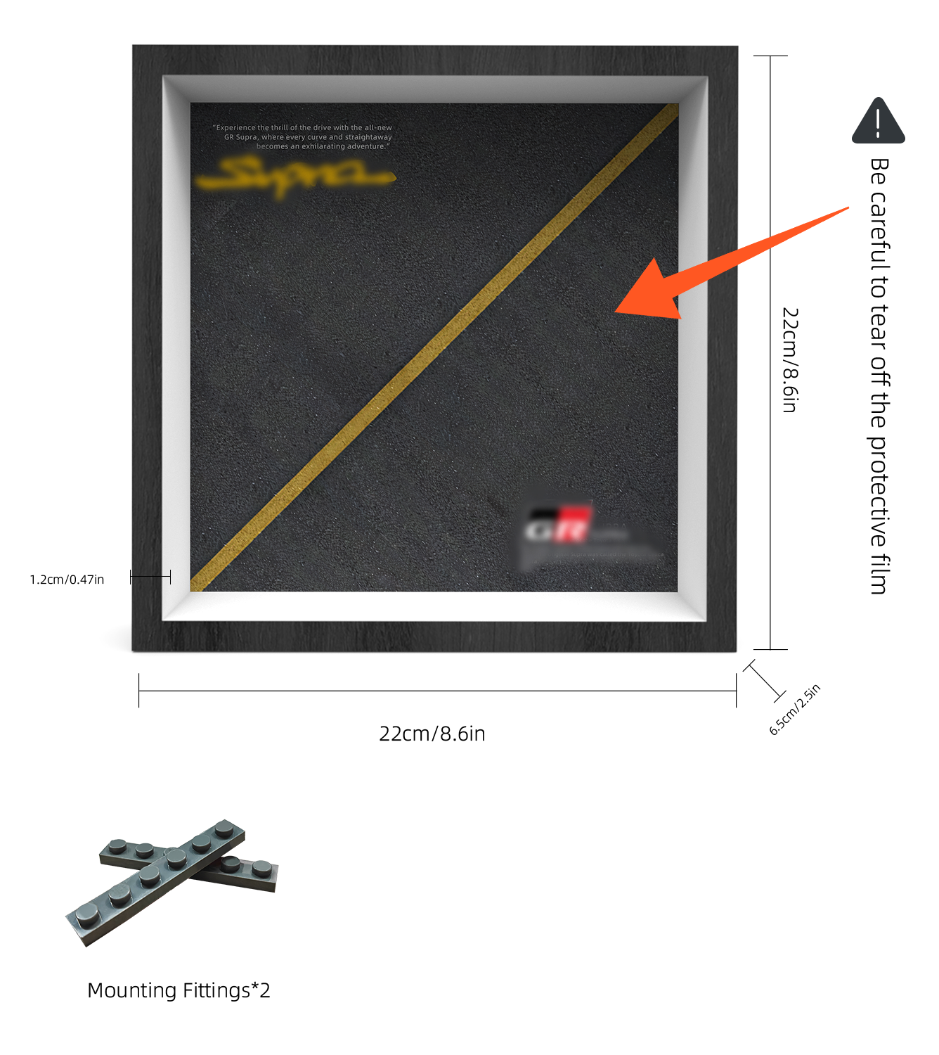 Premium Wall Display Frame Compatible with LEGO® Speed Champions 76901