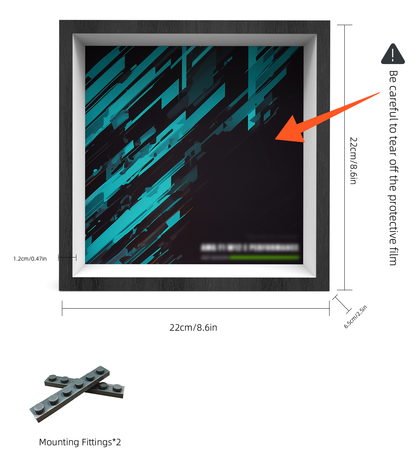 Premium Wall Display Frame Compatible with LEGO® Speed Champions 76909