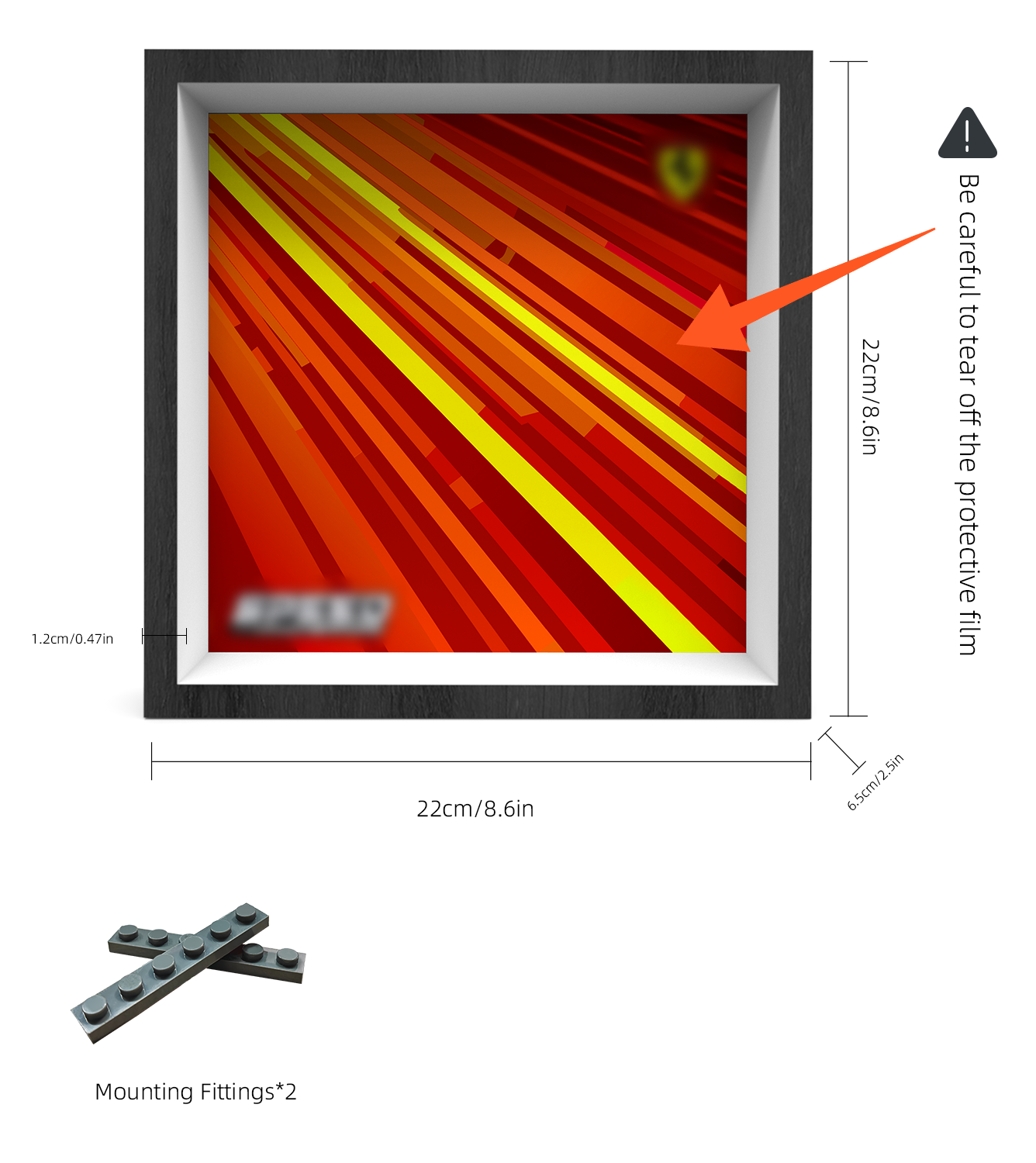 Premium Wall Display Frame Compatible with LEGO® Speed Champions 77242