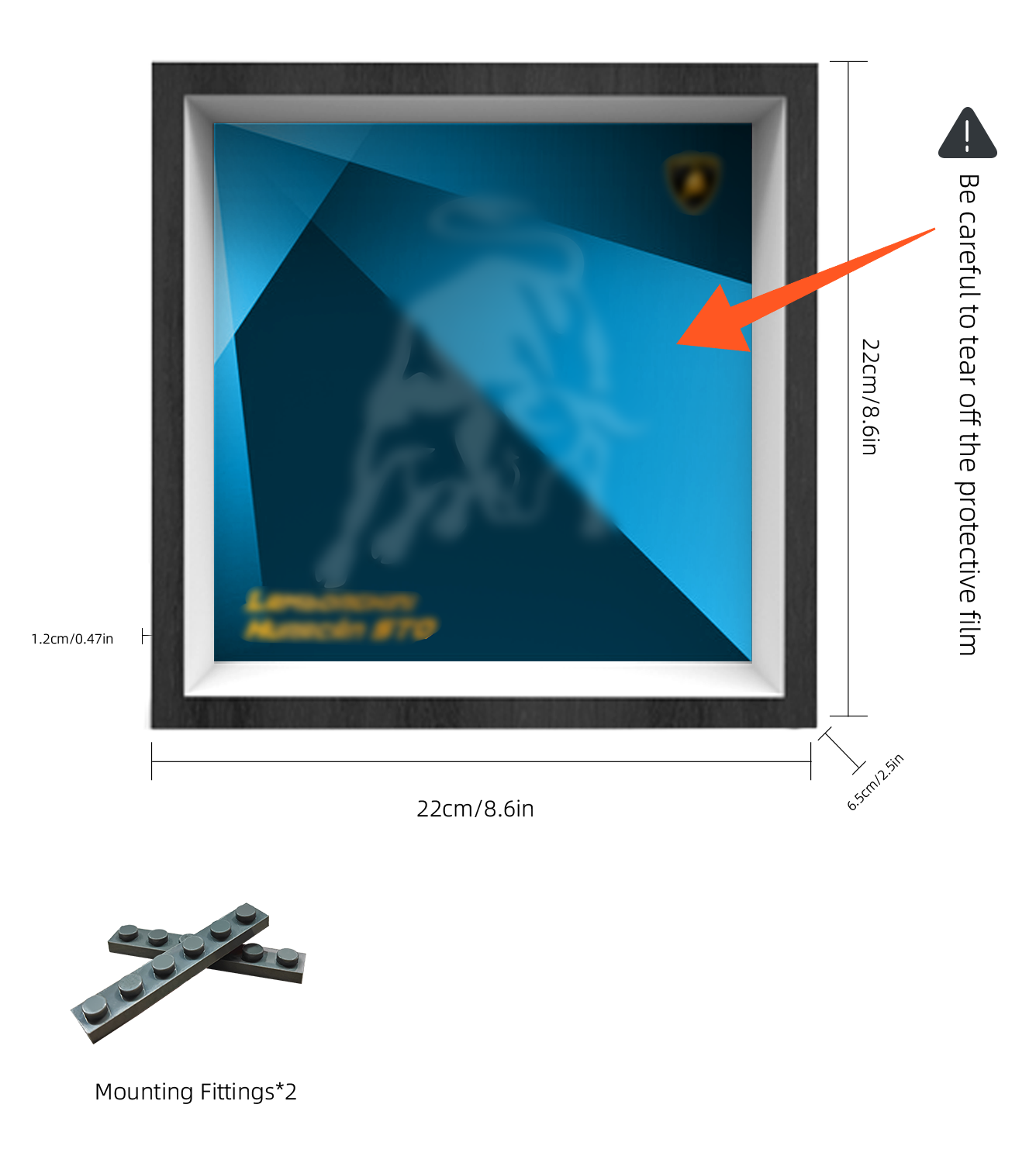 Premium Wall Display Frame Compatible with LEGO® Speed Champions 77238