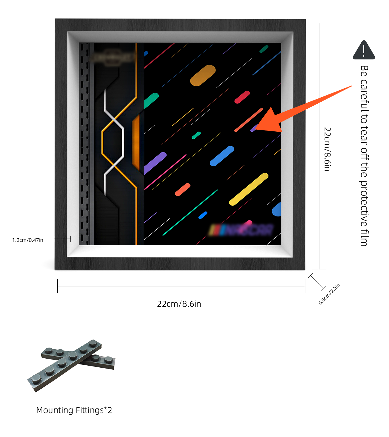 Premium Wall Display Frame Compatible with LEGO® Speed Champions 76935