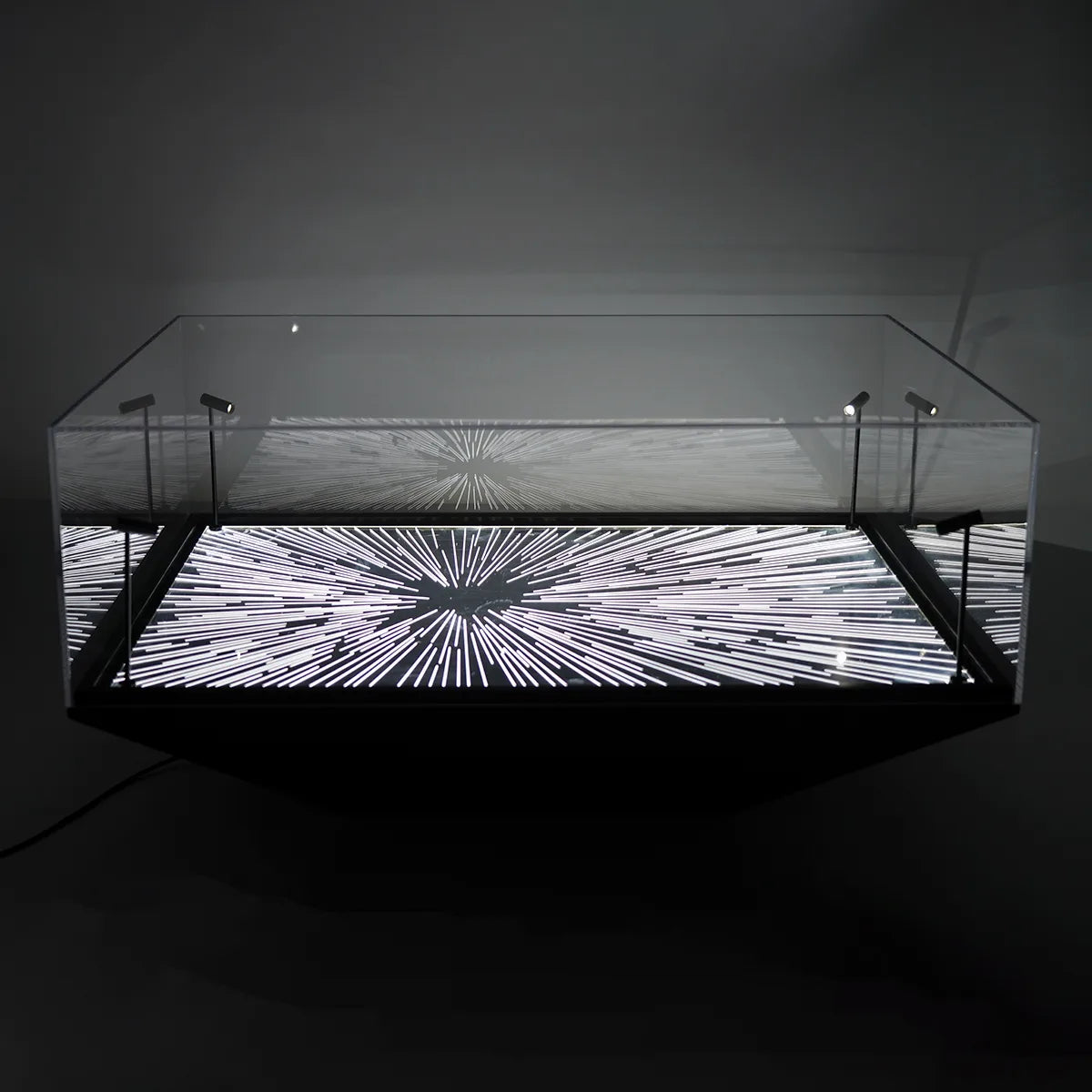 Premium Floor-Standing LED Display Case for LEGO® 75192 UCS Millennium Falcon | Coffee Table Style | Hyperspace Jump Lighting