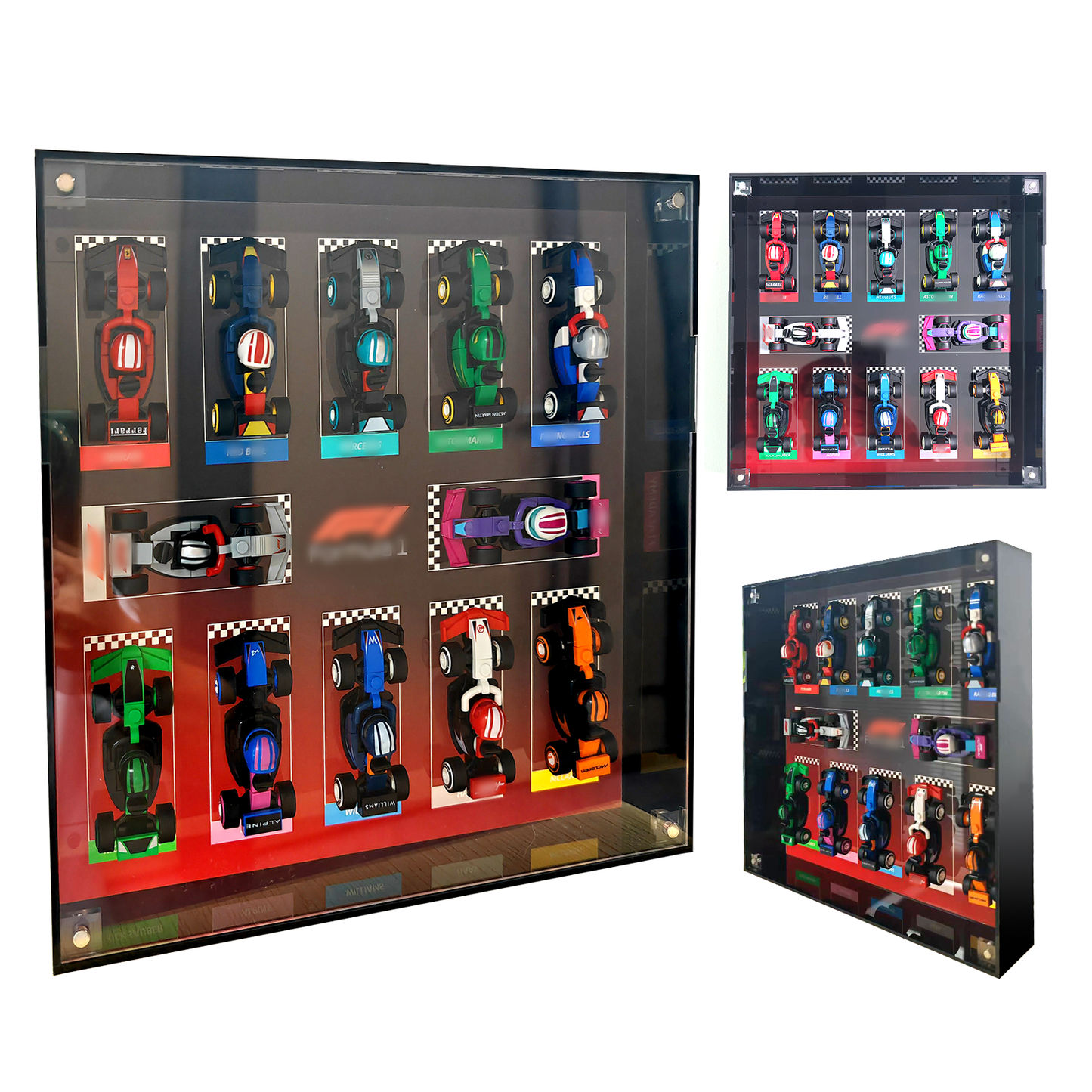 Premium Wall Display Frame Compatible with LEGO® Minifigures F1® Series 71049