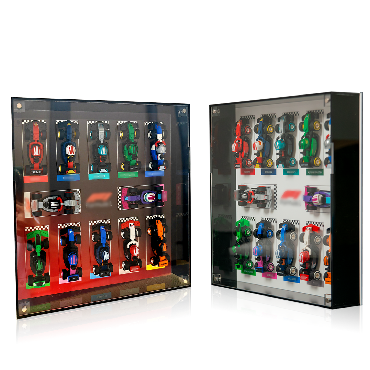 Premium Wall Display Frame Compatible with LEGO® Minifigures F1® Series 71049