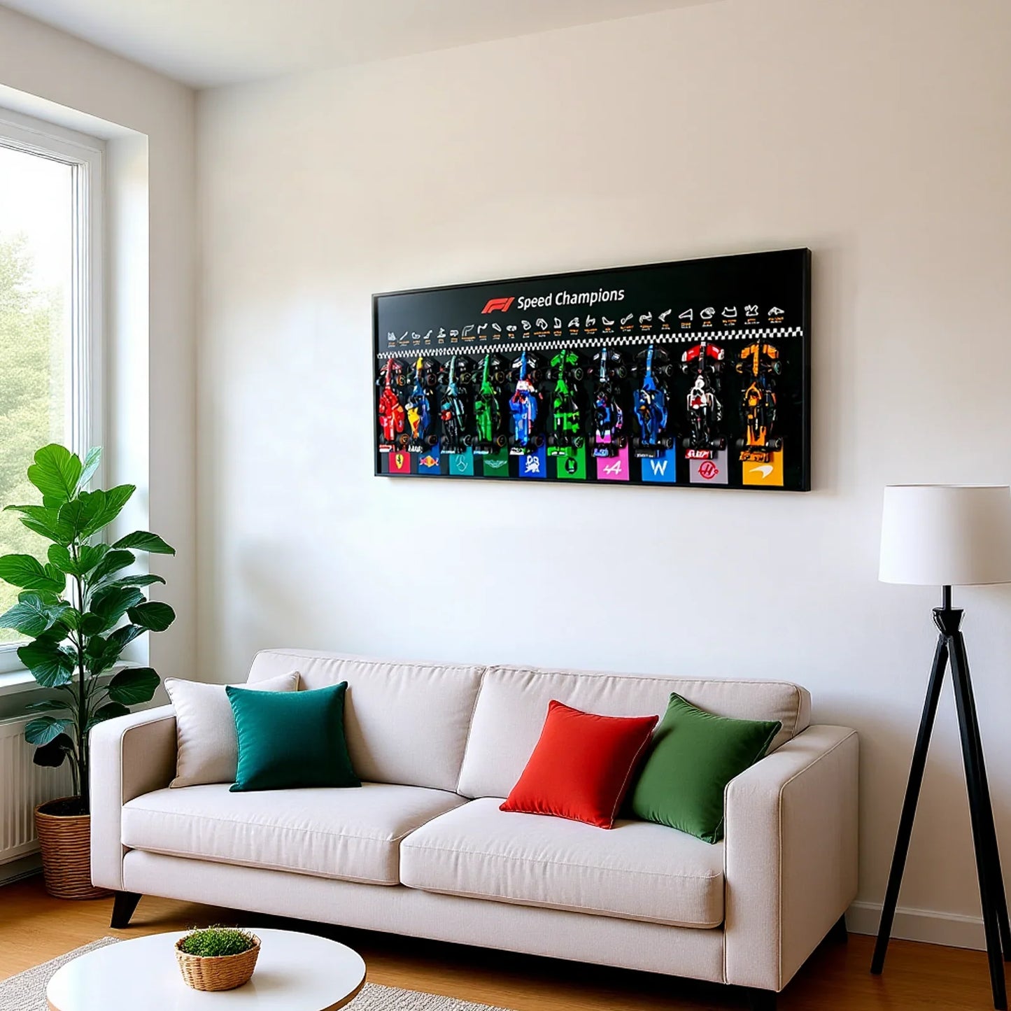 Premium Wall-Mounted Display Frame Compatible with LEGO® Speed Champions F1 Series (1:32 Scale)
