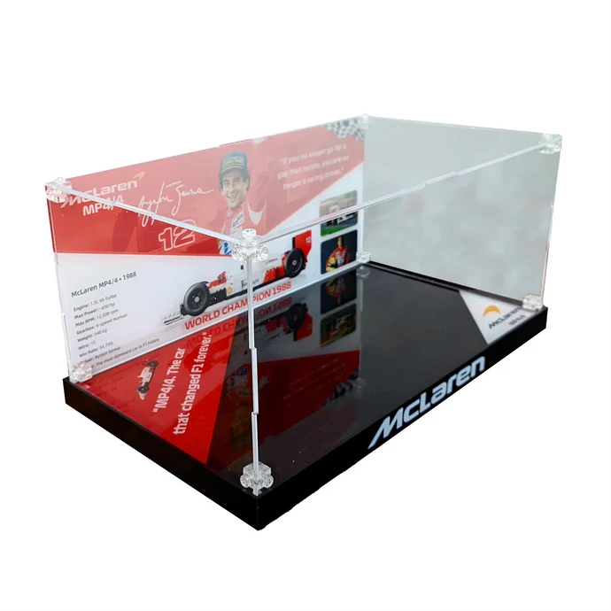 Universal F1 Display Case for LEGO® Icons 10330, 10353 & 11375 | Museum-Grade Stackable Acrylic Box | Dust-Proof UV Protection