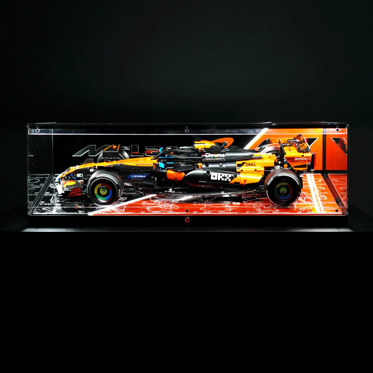 Stackable XL F1 Display Case for LEGO® Technic | Dustproof Magnetic Door & Lighted Base