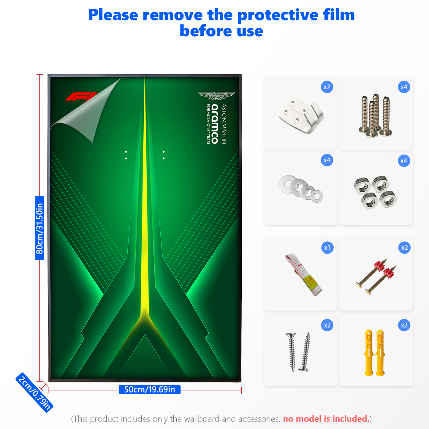 Premium Display Frame for LEGO® Technic™ #42240 Aston Martin F1 | Racing Green Exhibit Board | Anti-Glare Open Mounted Frame