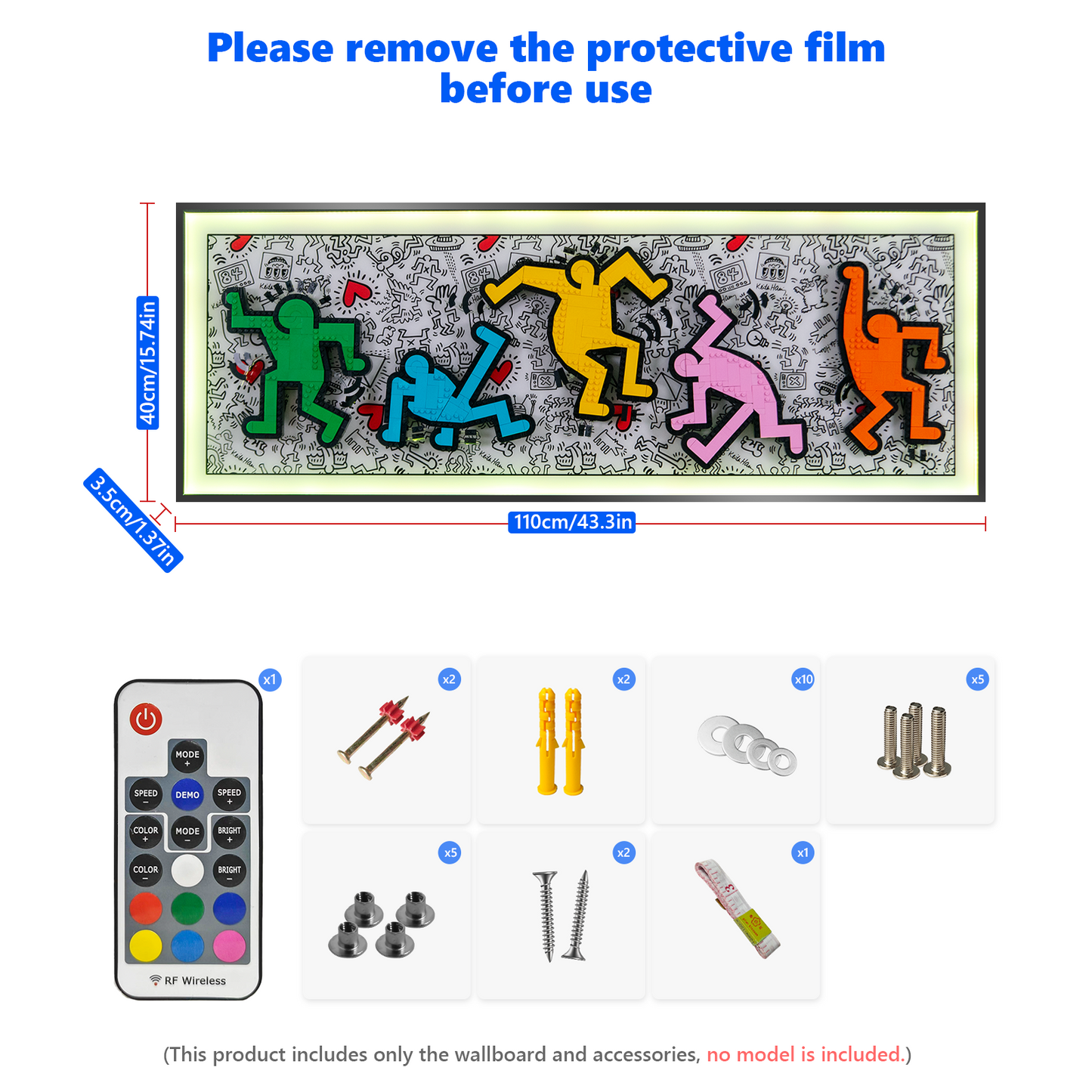 Premium Wall Display Frame Compatible with LEGO® Art Keith Haring – Dancing Figures 31216