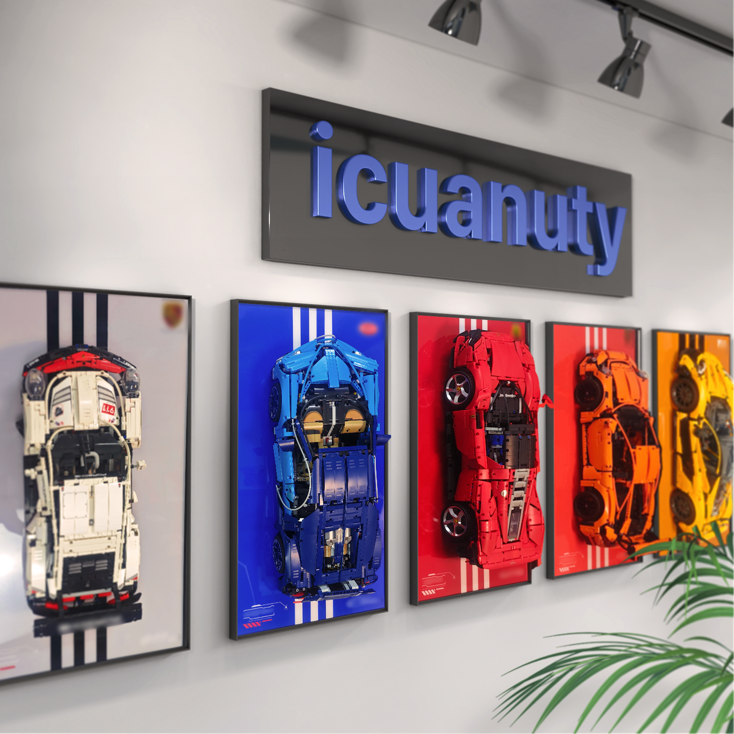 Premium Wall Display Frame Compatible with LEGO® Technic™ Bugatti Chiron 42083