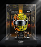 Premium Acrylic Display Case for LEGO® 43023 Lando Norris Helmet | Custom McLaren F1 Backdrop | 98% Transparency Exhibit Box