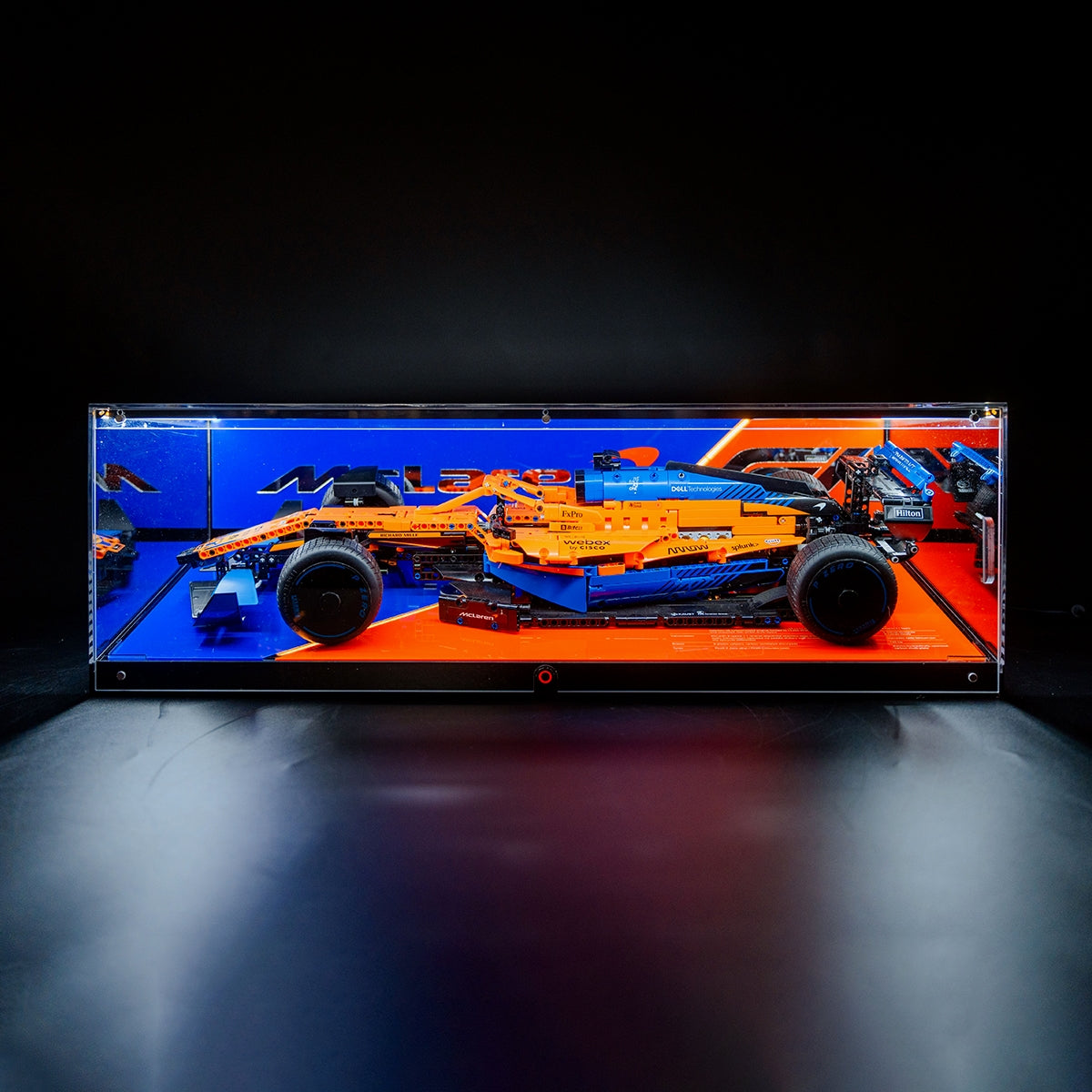 Stackable XL F1 Display Case for LEGO® Technic | Dustproof Magnetic Door & Lighted Base