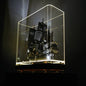 Premium Wooden Base LED Display Case for LEGO® 10365 Black Pearl | Beech Wood & Mirror Finish | Aztec Gold Engraved Acrylic Case