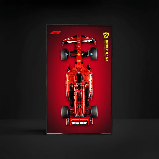 Premium Wall Display Frame Compatible with LEGO® Technic™ Ferrari SF-24 F1 Car 42207