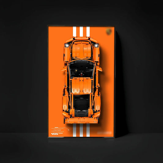 Premium Wall Display Frame Compatible with LEGO® Technic™ Porsche 911 RSR 42056